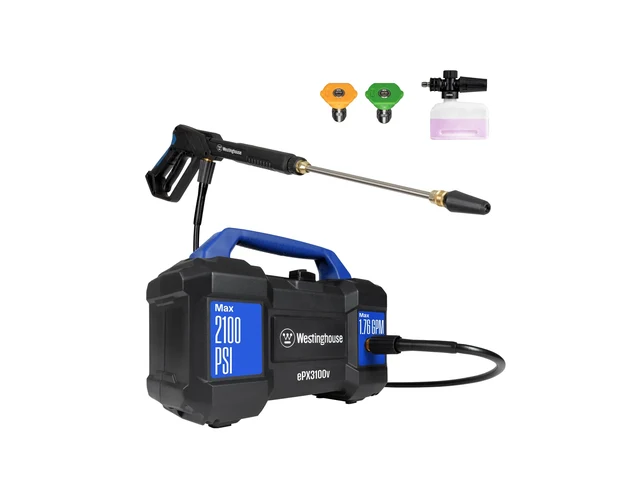 Westinghouse ePX3100v Electric Pressure Washer — 2100 Max PSI, 1.76 GPM, 4-Wheel Anti-Tip